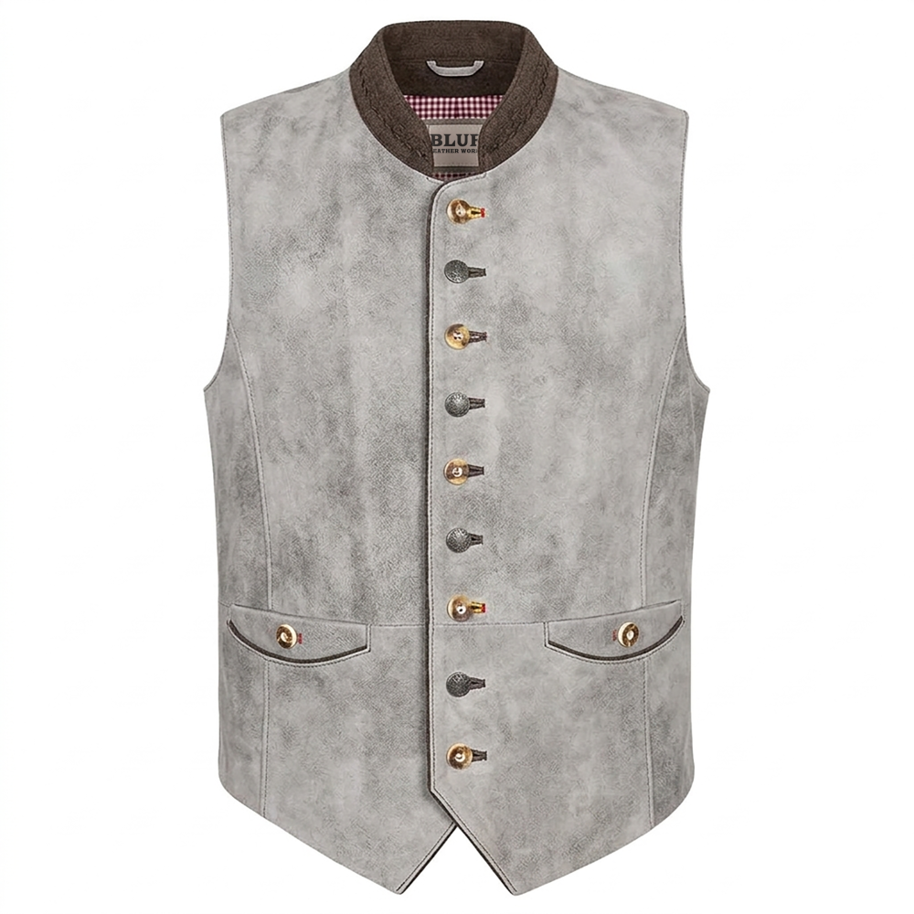 Premium Bavarian Vest Traditional Alpine Style Vest for Festivals & Cultural Wear